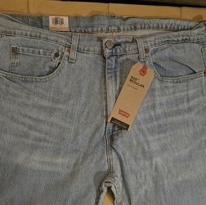 NWT - Levi's 505 Regular 36X34  Light Blue Straight Jeans